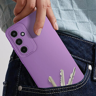 Avis Avizar Coque pour Samsung Galaxy A55 5G Silicone Mat Toucher Doux Violet Foncé