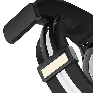 Avizar Bracelet pour Galaxy Watch 5 / 5 Pro / 4 Silicone Souple Bicolore  noir / gris pas cher