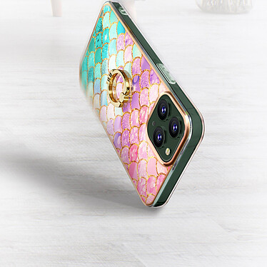 Acheter Avizar Coque iPhone 11 Pro Max Bi-matière Bague de maintien Motif écaille - multicolore
