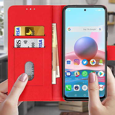 Avis Avizar Étui Xiaomi Redmi Note 10 / 10s Protection Porte-carte Fonction Support rouge