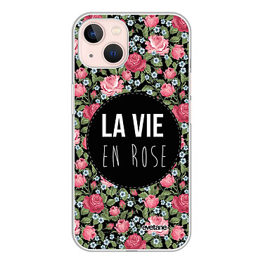 Evetane Coque iPhone 13 360 intégrale transparente Motif La Vie en Rose Tendance