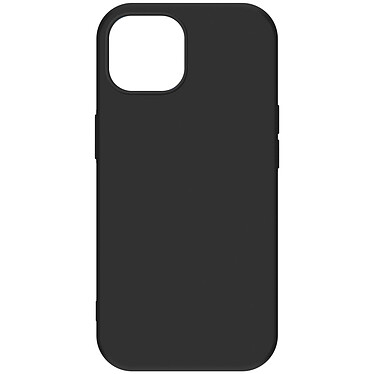 Avizar Coque pour iPhone 15 Silicone Premium Semi rigide Finition Mate Douce  Noir