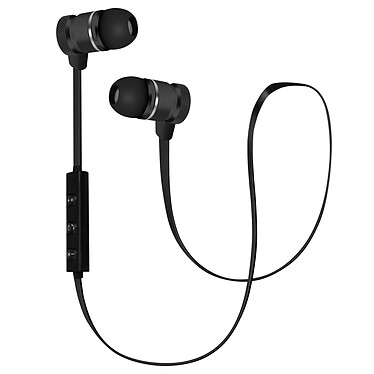Écouteurs intra-auriculaires Bluetooth Magnétiques Télécommande et Micro Noir