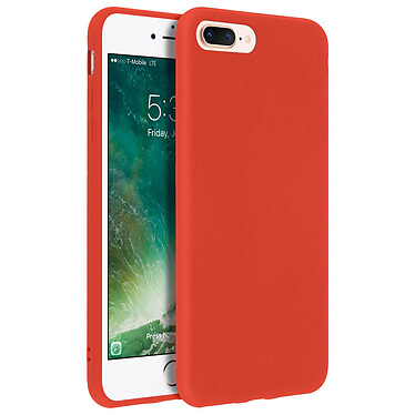 Forcell  Coque iPhone 7 Plus/iPhone 8 Plus Coque Soft Touch Silicone Gel Rouge