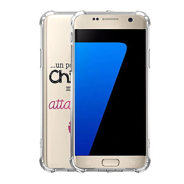 Avis Evetane Coque Samsung Galaxy S7 anti-choc souple angles renforcés transparente Motif Un peu chiante tres attachante