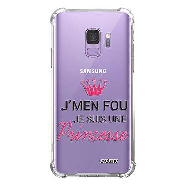 Evetane Coque Samsung Galaxy S9 anti-choc souple angles renforcés transparente Motif Je suis une princesse