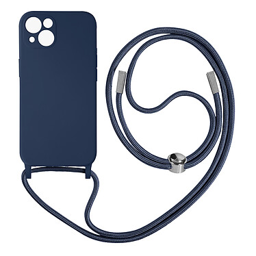 Avizar Coque Cordon pour Apple iPhone 13 Semi-rigide Lanière Tour du Cou 80cm  bleu