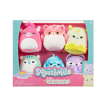 Acheter Squishville Mini Squishmallows - Pack 6 peluches Cute & Colorful Squad 5 cm