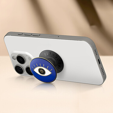Avis Popsockets PopGrip Design Evil Eye pour Smartphone, Bague et Support Universel Bleu
