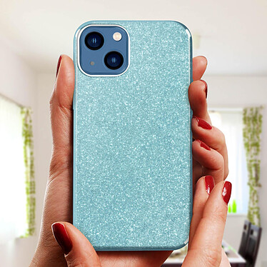 Acheter Avizar Coque iPhone 13 Paillette Amovible Silicone Semi-rigide bleu