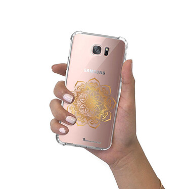 LaCoqueFrançaise Coque Samsung Galaxy S7 Edge anti-choc souple angles renforcés transparente Motif Mandala Or pas cher