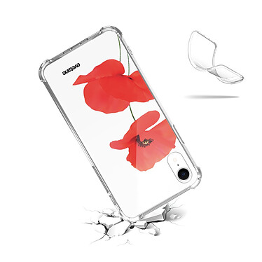 Acheter Evetane Coque iPhone Xr anti-choc souple angles renforcés transparente Motif Coquelicot