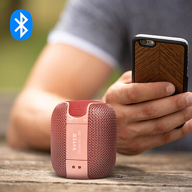 Acheter Avizar Mini Enceinte Bluetooth Radio FM et Slot Micro-SD Portable avec Dragonne  rose