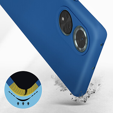 Avis Avizar Coque pour Huawei Nova 9 et Honor 50 Silicone Semi-rigide Finition Soft-touch Fine Bleu