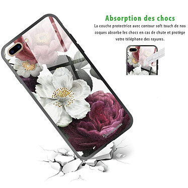 Avis LaCoqueFrançaise Coque iPhone 7 Plus/ 8 Plus Coque Soft Touch Glossy Fleurs roses Design