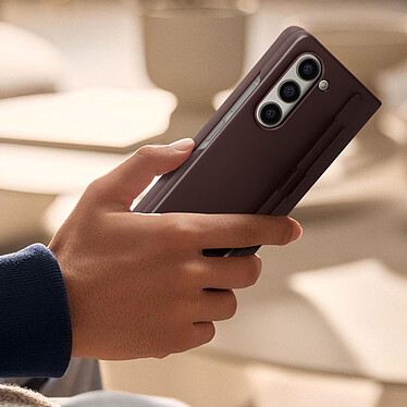 Acheter Avizar Coque pour Samsung Galaxy Z Fold 5 Rigide Porte stylet  Marron