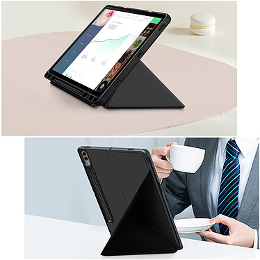 Avis Avizar Étui pour Samsung Galaxy Tab S9 Plus Clapet Origami Support Différents Angles  Noir