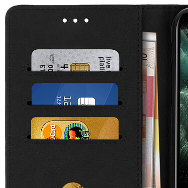 Avizar Étui Apple iPhone 11 Pro Max Housse Intégrale Porte-carte Fonction Support Noir pas cher