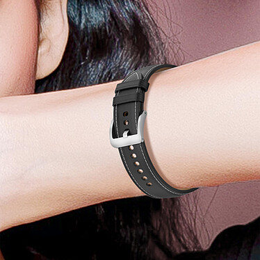 Avis Avizar Bracelet Cuir pour Galaxy Watch 3 45mm Huawei Watch GT3 GT2 46mm Noir