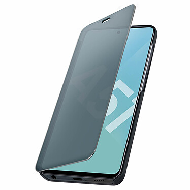 Avizar Housse Samsung Galaxy A51 Clapet Effet Miroir Support Vidéo Noir pas cher