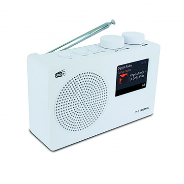 Metronic 477252 - Radio numérique DAB+ et FM RDS avec écran couleur - blanc
