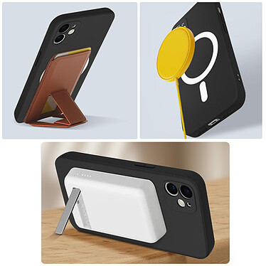 Acheter Avizar Coque MagSafe pour iPhone 11 Soft Touch Finition Mate Bords Surélevés Antichoc  noir