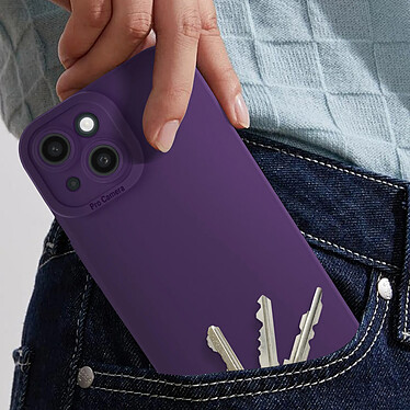 Avis Avizar Coque pour iPhone 15 Plus Silicone Mat Protection Caméra Violet Foncé