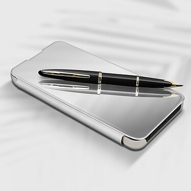 Acheter Avizar Housse pour Samsung Galaxy A32 Clapet translucide Miroir Support Argent