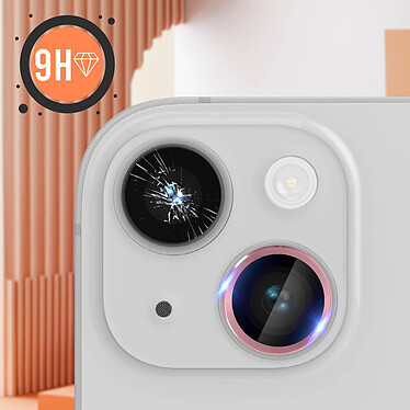 Acheter Avizar Film caméra pour iPhone 14 et 14 Plus Verre trempé 9H 0.4mm  Transparent Contour rose