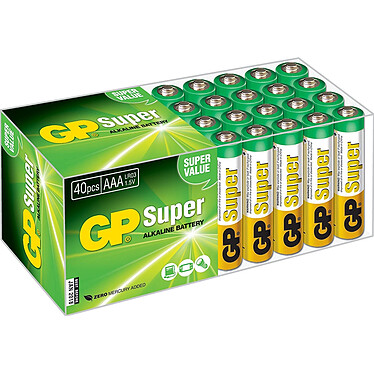 GP Super Lot De 40 Piles Aaa Alcalines Lr03 GP_LOT40LR03