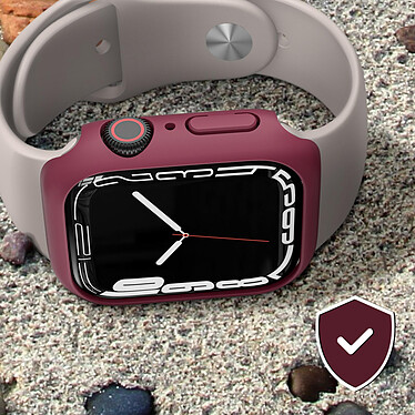 Avizar Coque Antichoc Protection Apple Watch Series 8 / 7 45mm Carmin pas cher