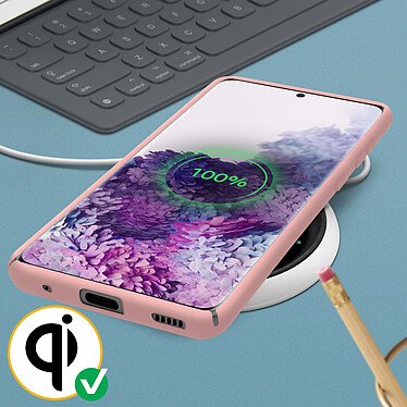 Acheter Avizar Coque Galaxy S20 Semi-rigide Soft Touch Compatible QI rose