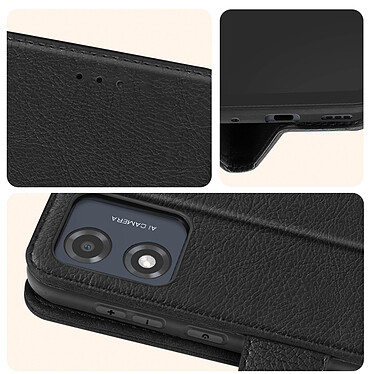 Acheter Avizar Étui pour Motorola Moto E13 Clapet Portefeuille Support Vidéo  Noir