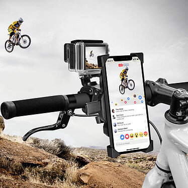 Acheter Avizar Support Vélo / Moto Smartphone et GoPro Rotatif Ajustable Solide Noir