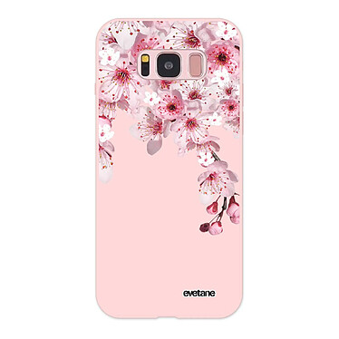 Evetane Coque Samsung Galaxy S8 Silicone Liquide Douce rose pâle Cerisier