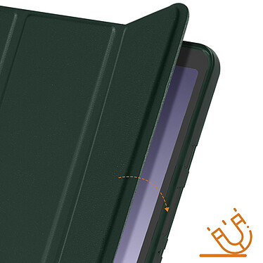 Avizar Étui pour Samsung Tab A9 Clapet Support Trois volets Mise en veille Vert Foncé pas cher