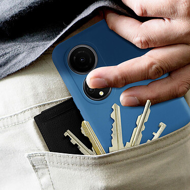 Avizar Coque pour Honor X7 Silicone Semi-rigide Finition Soft-touch Fine  Bleu pas cher