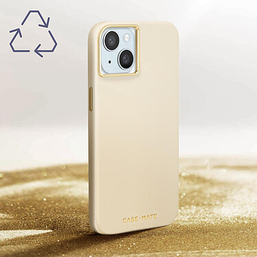 Avis Case mate Coque MagSafe pour iPhone 15 Silicone Anti-chutes 3.5m Recyclable Antibactérien Beige