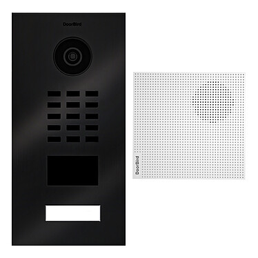 Doorbird - Portier vidéo IP avec lecteur de badge RFID encastré - D2101V-V2-SP TITANE BR + A1061W