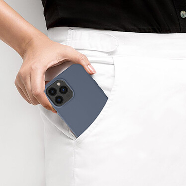 Avizar Coque iPhone 13 Pro Max Silicone Semi-rigide Finition Soft-touch gris ardoise pas cher