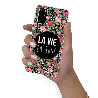 Evetane Coque Samsung Galaxy S20 Plus 360 intégrale transparente Motif La Vie en Rose Tendance pas cher