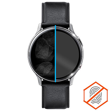 Avizar Film Galaxy Watch Active 2 44mm Verre Flexible Antichoc Anti-trace Contour Noir pas cher