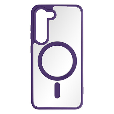 Avizar Coque MagSafe pour Samsung Galaxy S23 Plus Dos Rigide Contour Silicone Mat  Violet Foncé