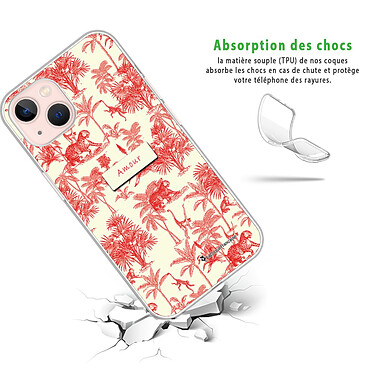 Avis LaCoqueFrançaise Coque iPhone 13 360 intégrale transparente Motif Botanic Amour Tendance