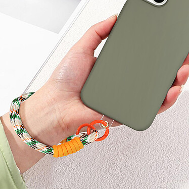 Avizar Bracelet pour téléphone Lanière courte Nylon Orange pas cher