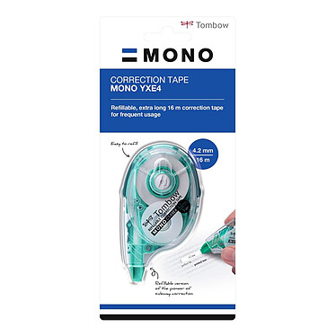 TOMBOW Roller Correcteur Latéral Rechargeable MONO YXE4 4,2 mm x 16 m x 6