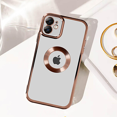 Avizar Coque pour iPhone 12 Paillette Amovible Silicone Gel  Rose Gold pas cher
