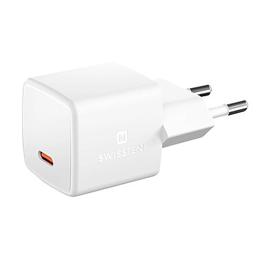 Swissten Chargeur Secteur USB-C avec Technologie GaN Power Delivery 33W  Blanc