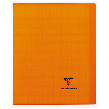 CLAIREFONTAINE Kover Book piqué polypro transparent 17x22 96p séyès 8 couleurs aléatoires