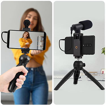 Puluz Pack Stream et Vlog pour Smartphone avec Trépied Stable et Micro pas cher